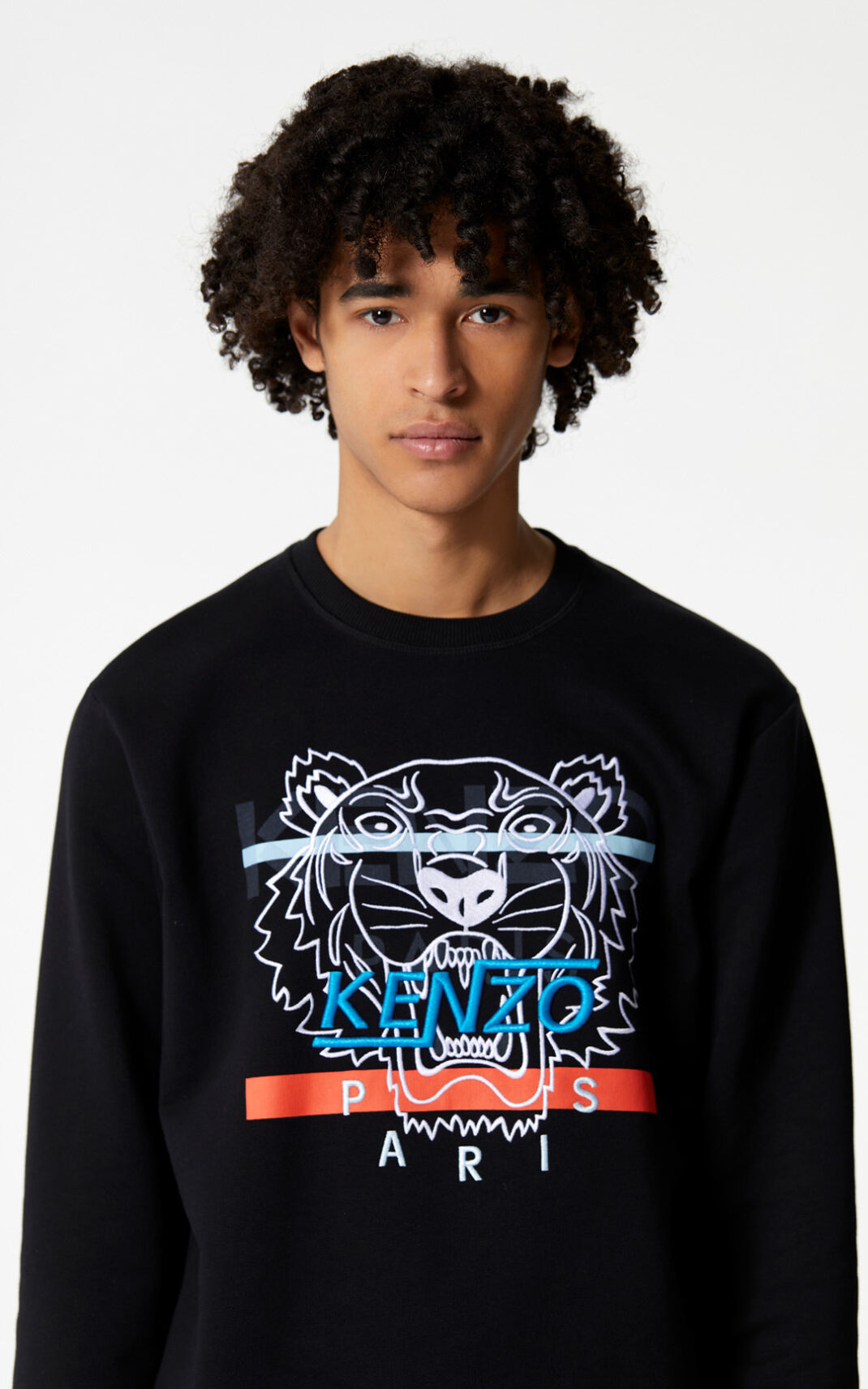 Sudadera Kenzo Tiger Hombre Negras ACO084625